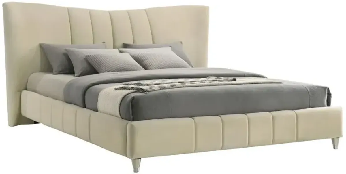 Evelyn - Upholstered Panel Platform Bed