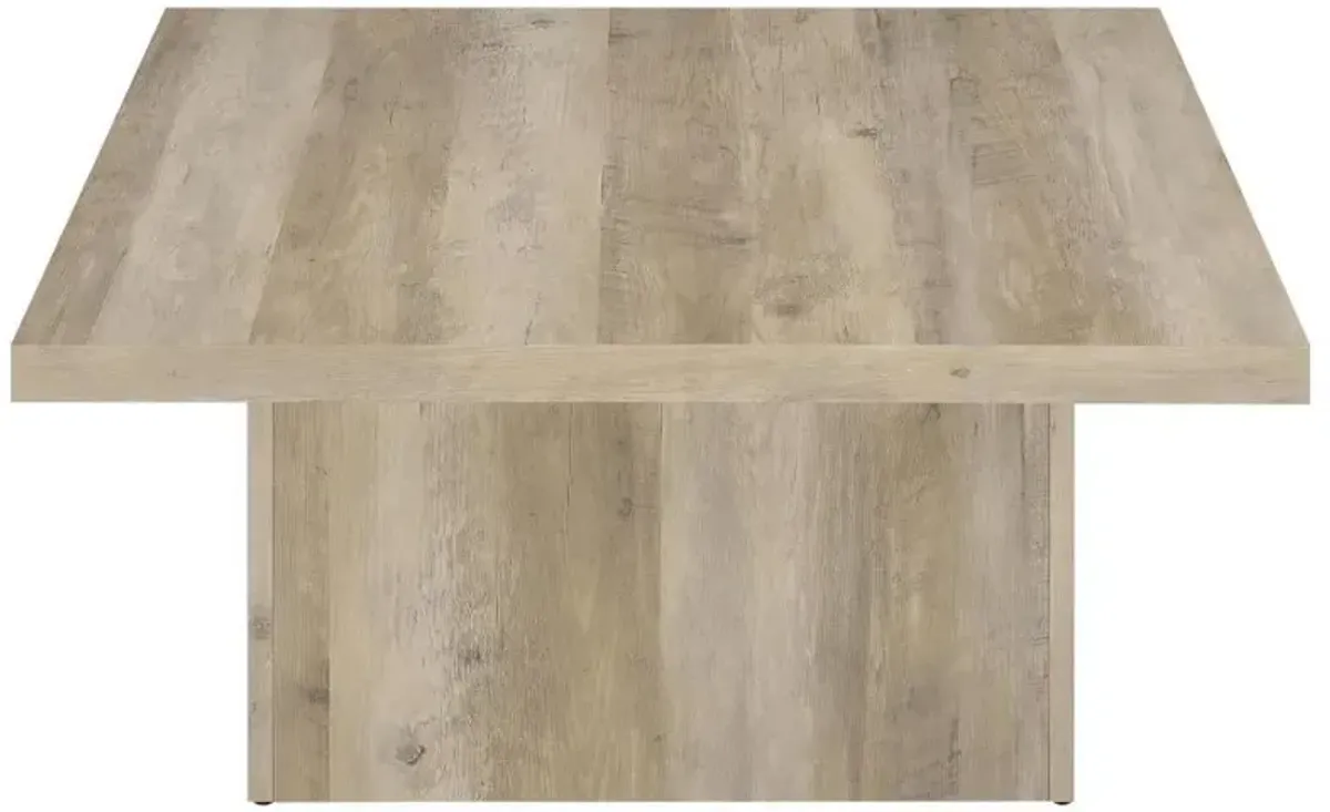 Devar - Square Coffee End Table Set - Distressed Pine