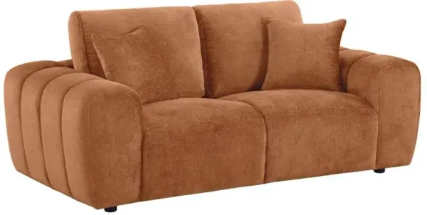 Burnett - Chenille Upholstered Wide Arm Loveseat