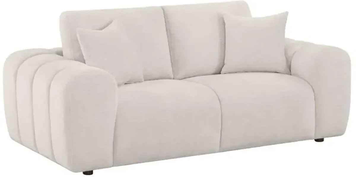 Burnett - Chenille Upholstered Wide Arm Loveseat