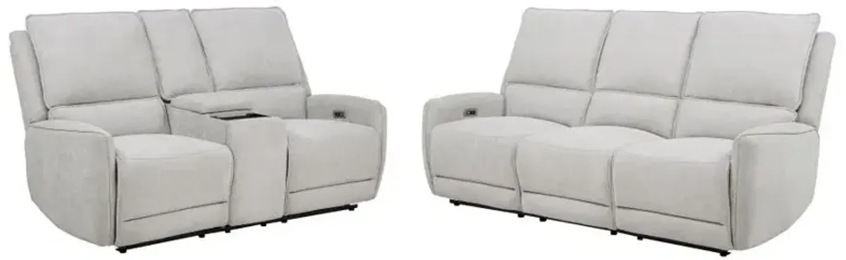 Sylmar - Chenille Power Reclining Sofa Set