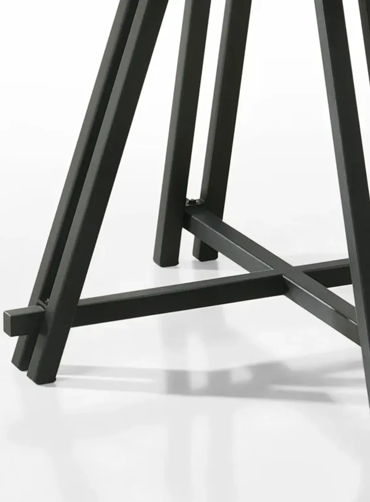 Tate - Round Dining Table With Metal Base - Oak Finish