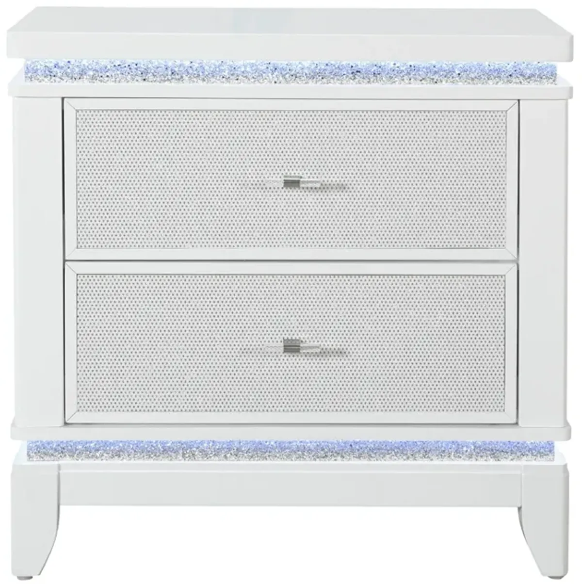 Adalid - Nightstand With Cooler, USB And Speaker - White