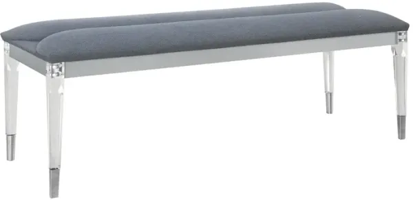 Laura - Bench And Soft Fabric Seating - Silver