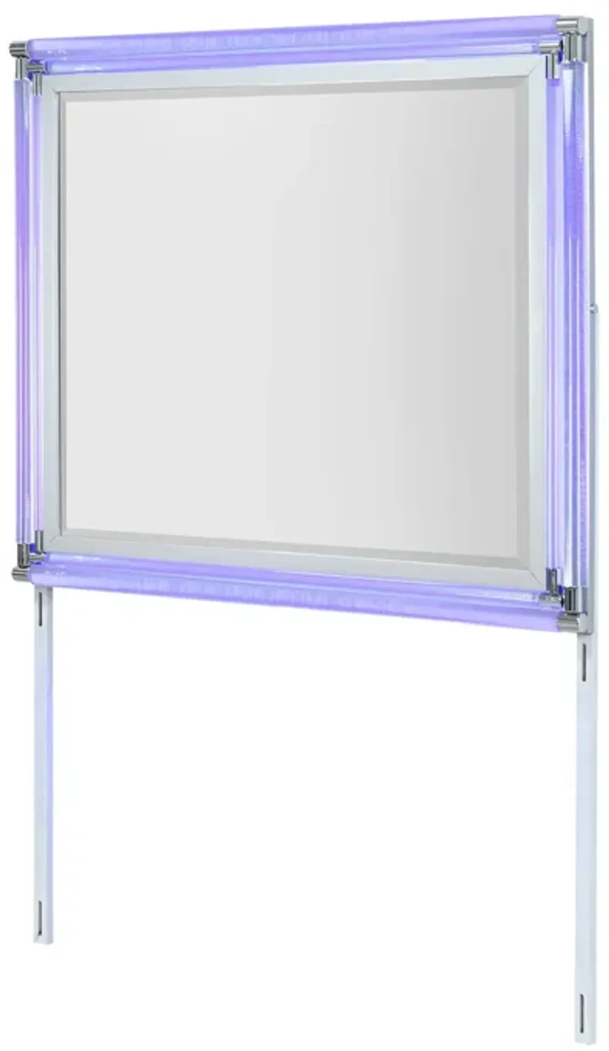 Laura - Mirror With LED Light And Sleek Frame - Silver
