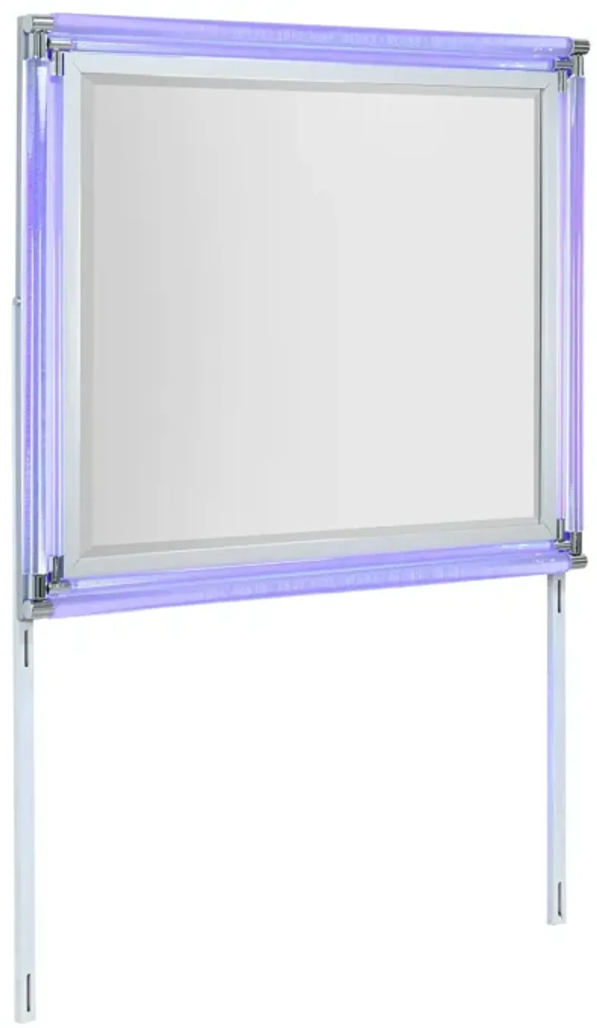 Laura - Mirror With LED Light And Sleek Frame - Silver