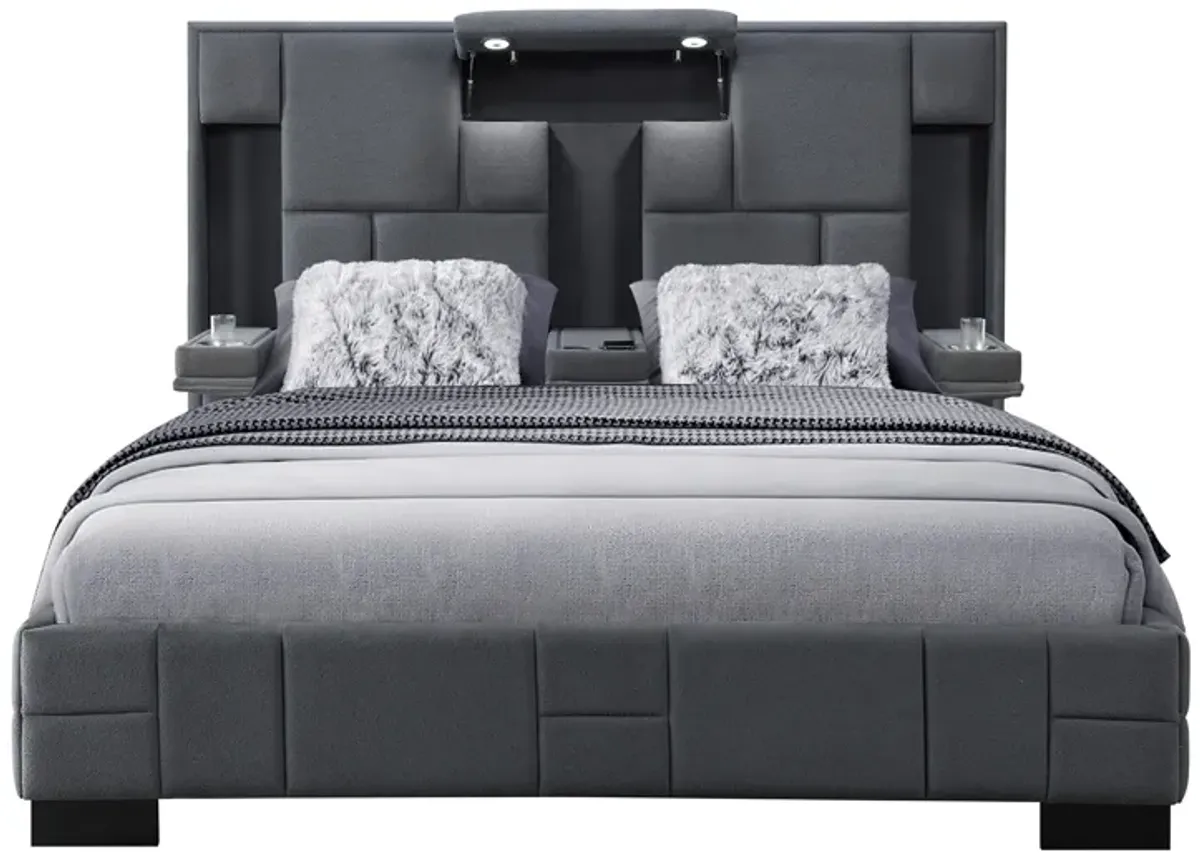 Yaris - Contemporary Bed With Wireless Charging And LED Lights