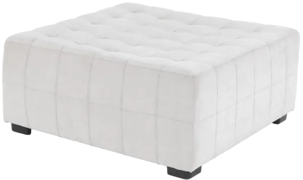 Solid Bone Tufted Cocktail Ottoman