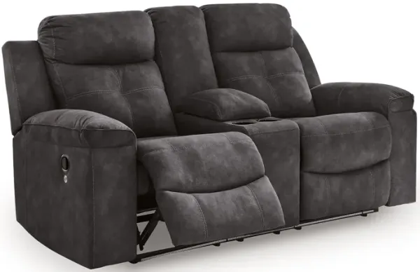 Brysonview - Double Reclining Loveseat With Console - Charcoal