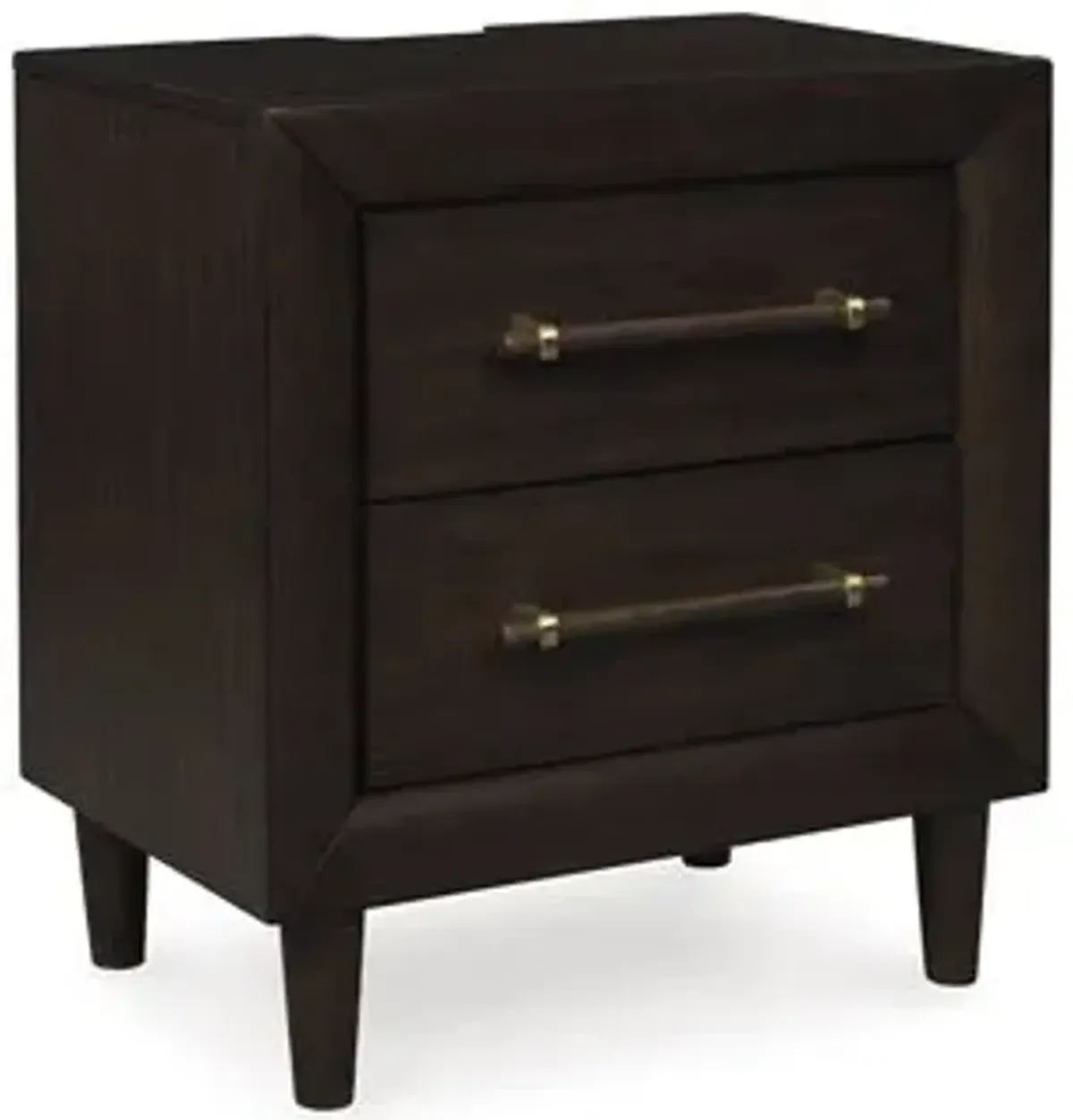 Mallenette - Two Drawer Night Stand - Merlot