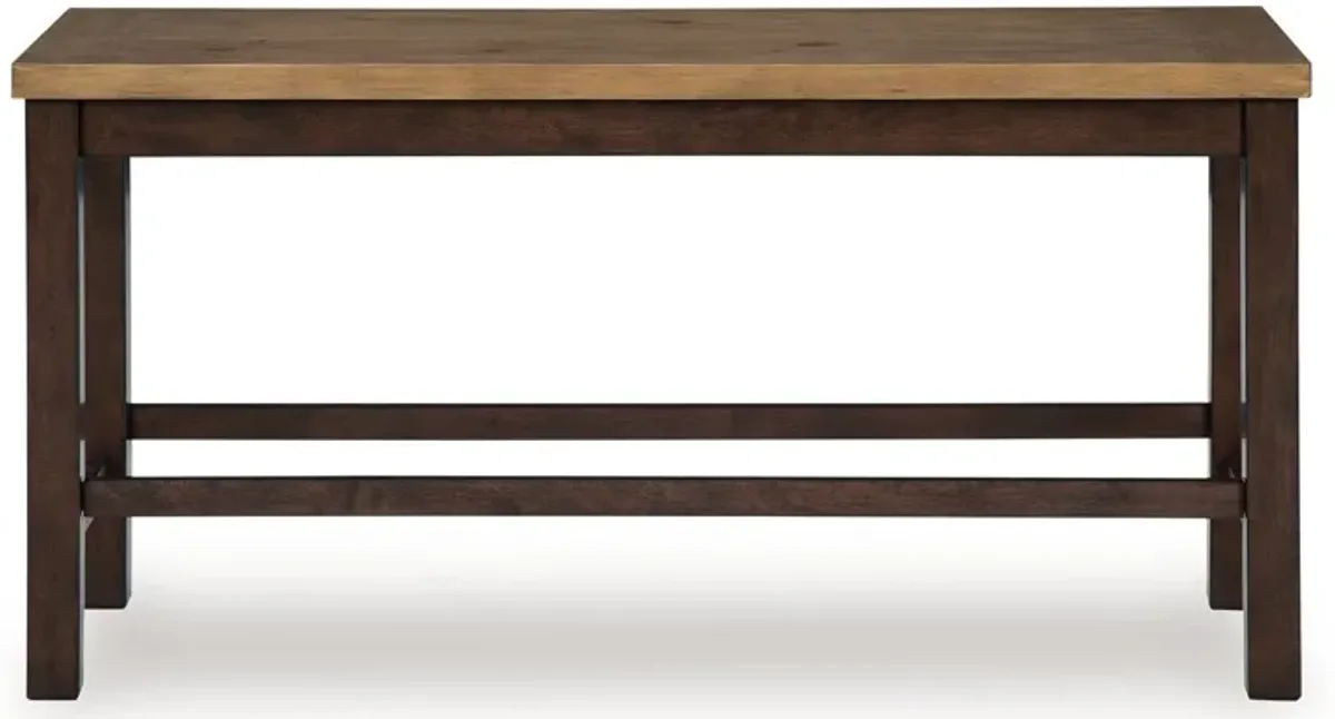 Rylandeen - Double Counter Height Bench - Light Brown / Dark Brown