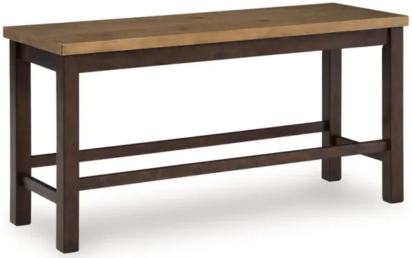 Rylandeen - Double Counter Height Bench - Light Brown / Dark Brown