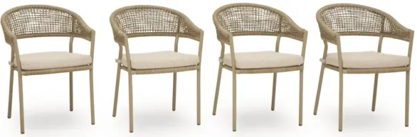Orchard Beach - Arm Chair With Cushion (Set of 4) - Beige
