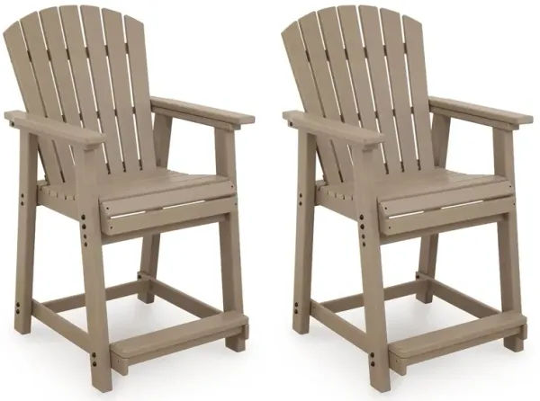 Seacliff Beach - Barstool (Set of 2) - Medium Brown