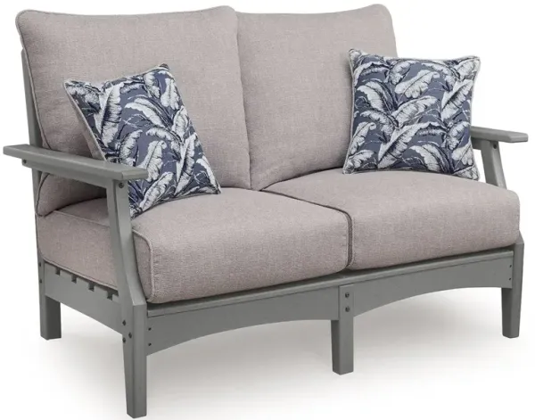 Cove Beach - Loveseat With Cushion - Gray