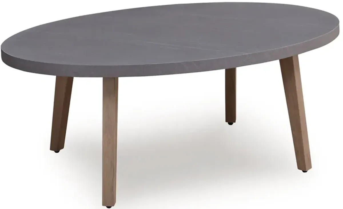 Harmony Headlands - Oval Cocktail Table - Natural / Gray