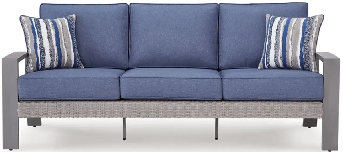 Half Moon Beach - Sofa With Cushion - Blue / Gray