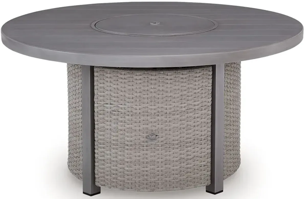 Half Moon Beach - Round Fire Pit Table - Gray