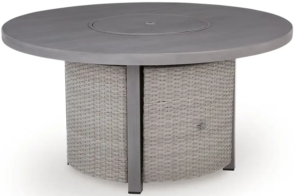 Half Moon Beach - Round Fire Pit Table - Gray
