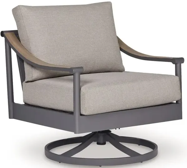 Ocean Beach - Swivel Lounge With Cushion - Gray