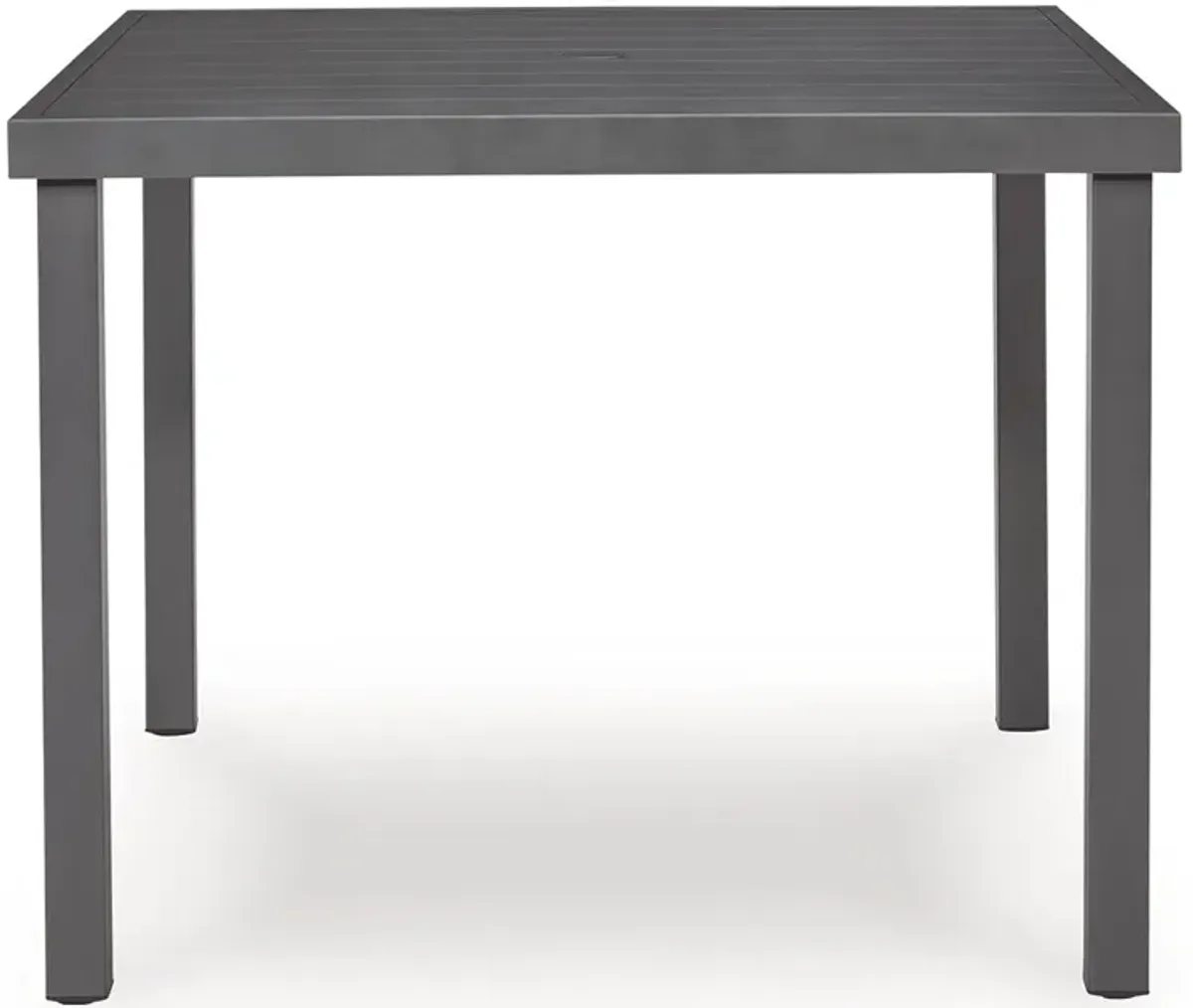 Rocky Creek - Square Dining Table With Umbrella Option - Gray