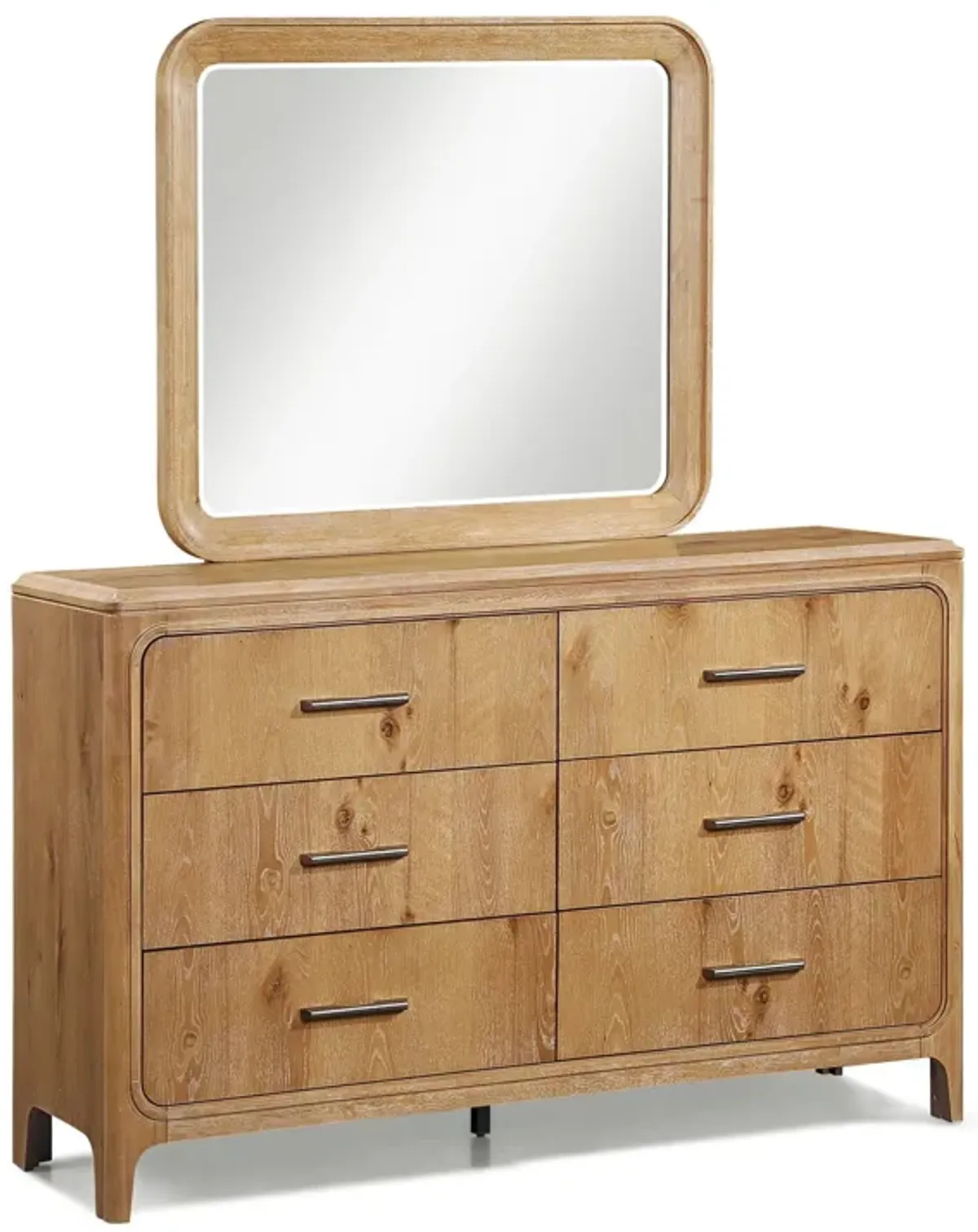 Westcott - Dresser And Mirror - Cerused Natural