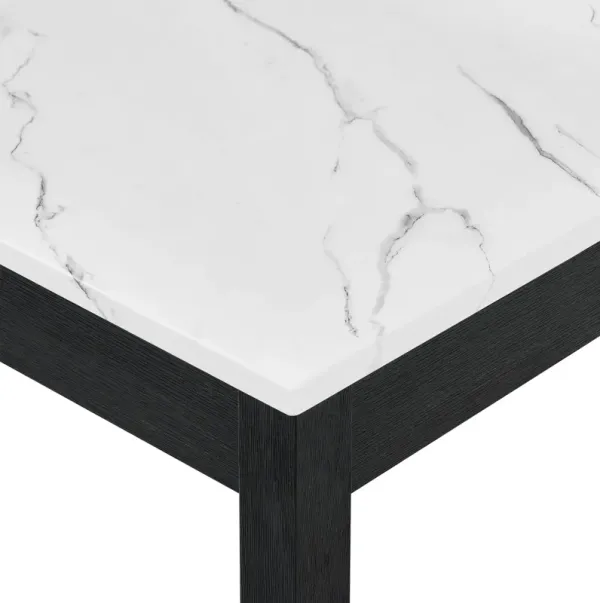Rylee - Faux Marble Desk - Black / White