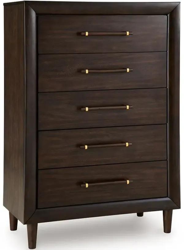 Dantenton - Five Drawer Chest - Merlot