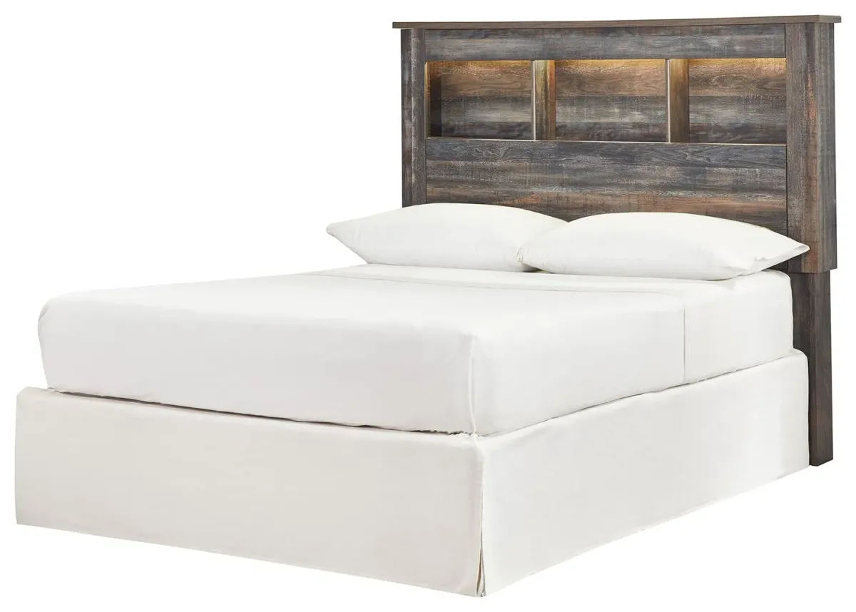 Drystan - Full Bookcase Headboard - Brown / Beige