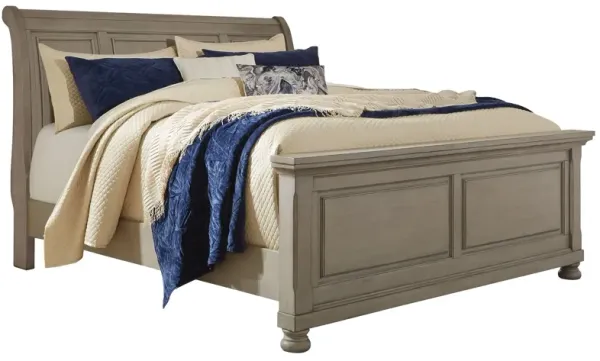 Lettner - Queen Sleigh Bed - Light Gray