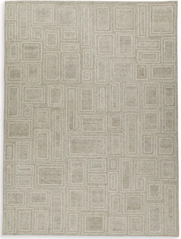 Brickburgh - Extra Large Rug - Gray / Ivory / Honey