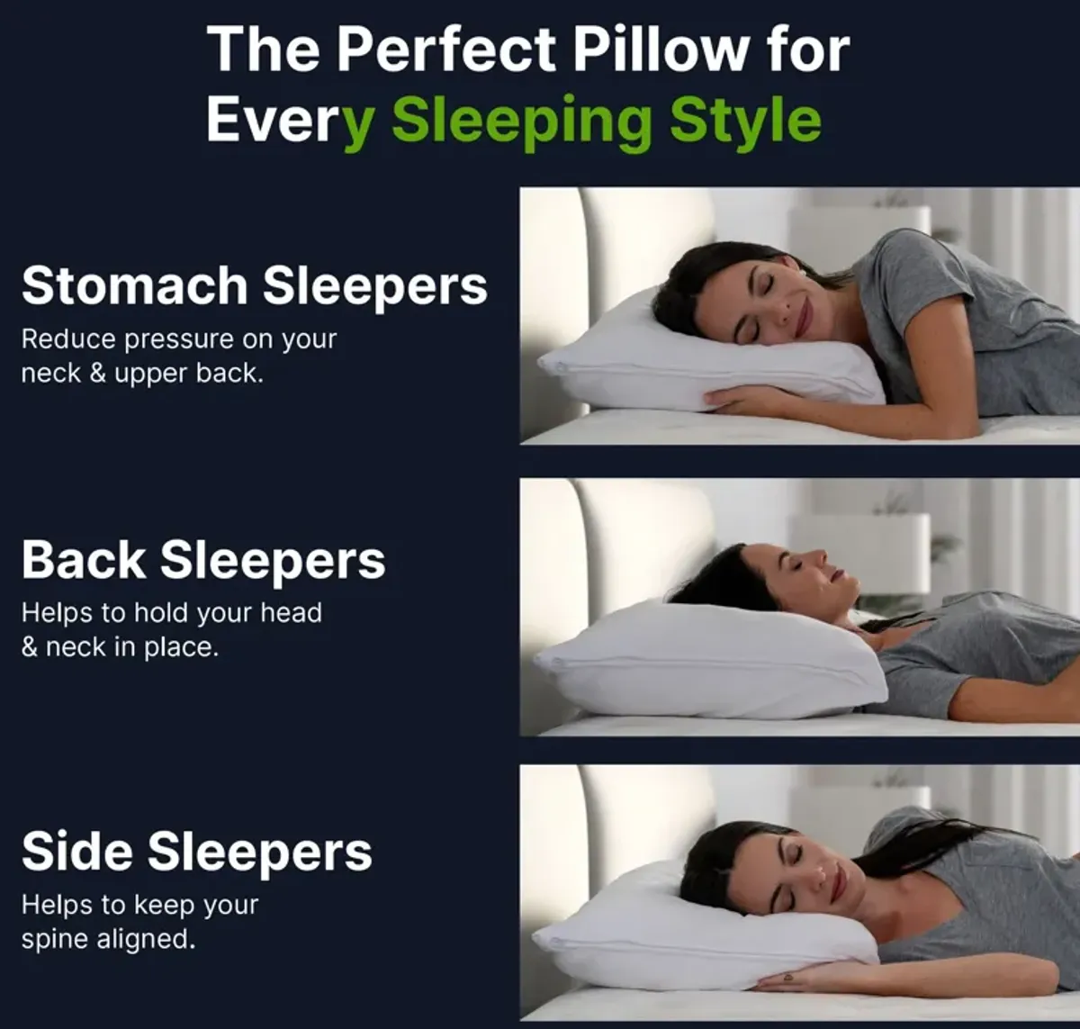 Ghostpillow - Faux Down Luxury Pillow With Microfiber Gel Clusters, Cotton Cover - White