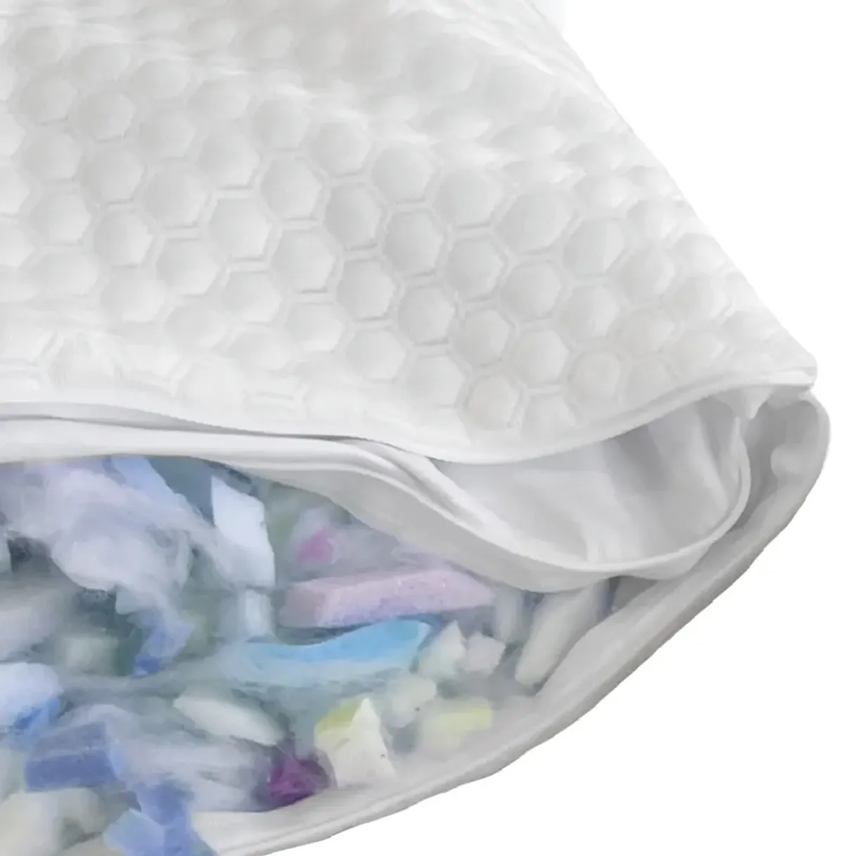 Ghostpillow Shredded - Customizable Soft Fluffy Gel Memory Foam & Siliconized Microfiber Pillow