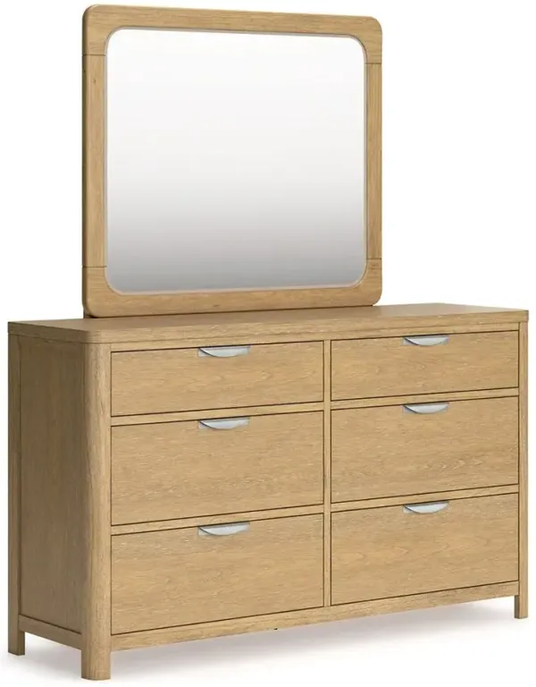 Rencott - Dresser And Mirror - Light Brown