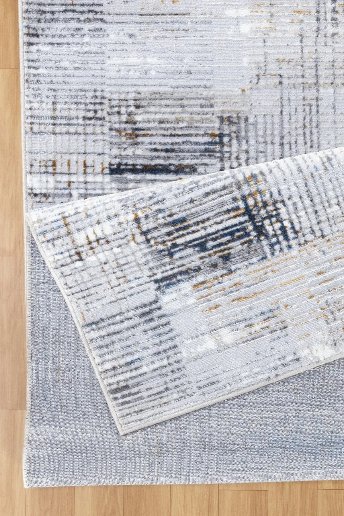 Nova - 5'3" X 7' Area Rug - Multi, Light Gray