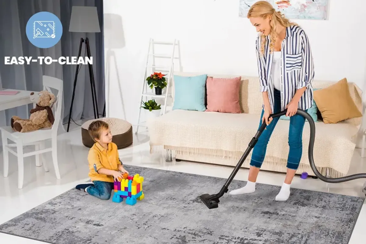 Marfi - 8' X 10' Abstract Area Rug - Ivory / Sand