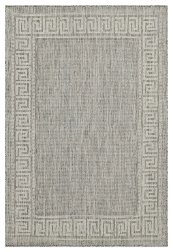 Sunshine - 5'3" X 7'3" Indoor, Outdoor, Area Rug Polypropylene - Silver