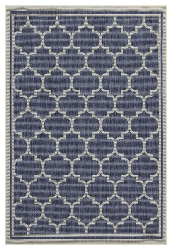 Sunshine - 5'3" X 7'3" Indoor, Outdoor Area Rug Polypropylene - Blue