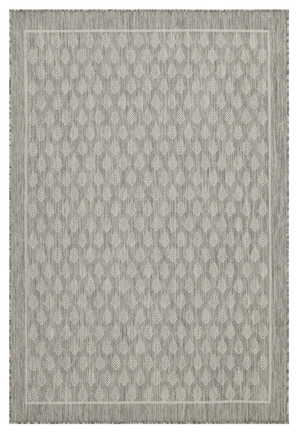 Sunshine - 5'3" X 7'3" Indoor, Outdoor Polypropylene Area Rug - Silver