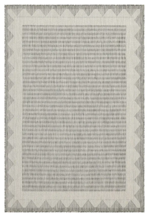 Sunshine - 5'3" X 7'3" Indoor & Outdoor Area Rug - Silver - Polypropylene
