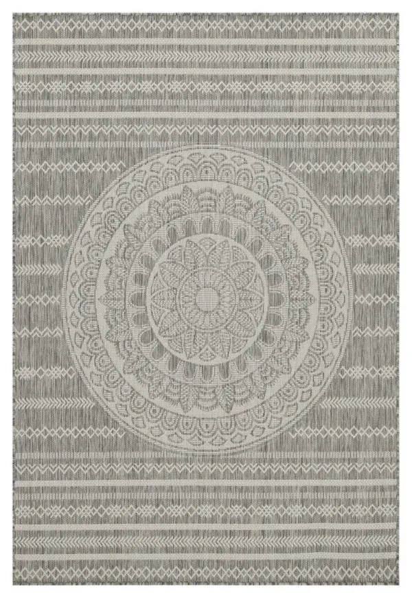 Sunshine - 5'3" X 7'3" Indoor, Outdoor Area Rug - Silver - Polypropylene
