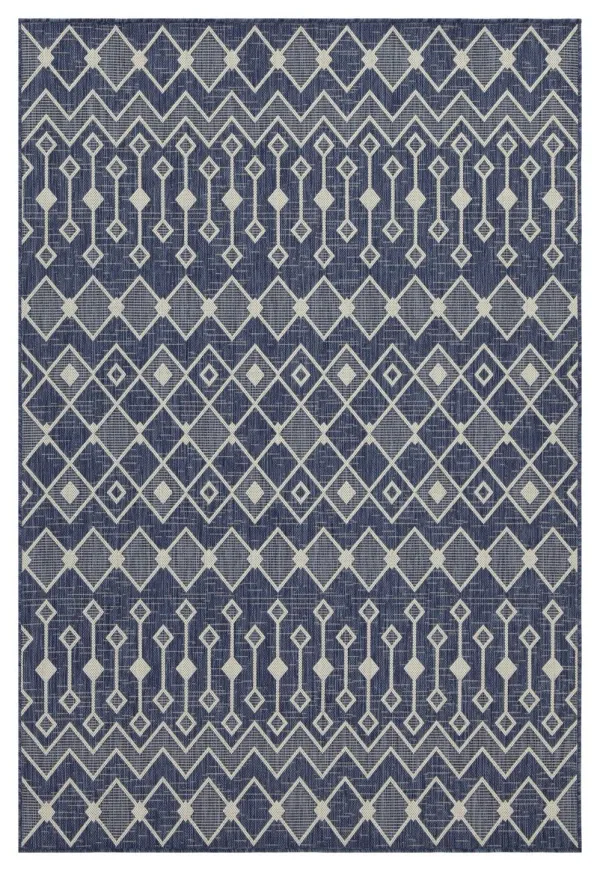 Sunshine - 5'3" X 7'3" Indoor & Outdoor Area Rug Polypropylene - Blue