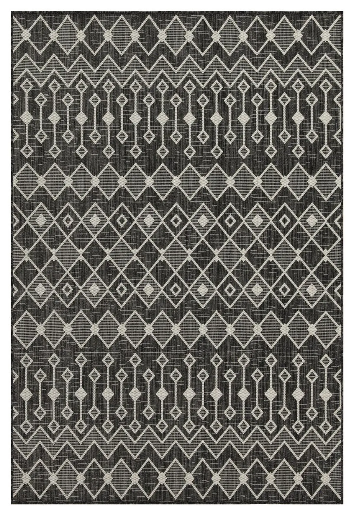 Sunshine - 5'3" X 7'3" Indoor, Outdoor Area Rug - Anthracite