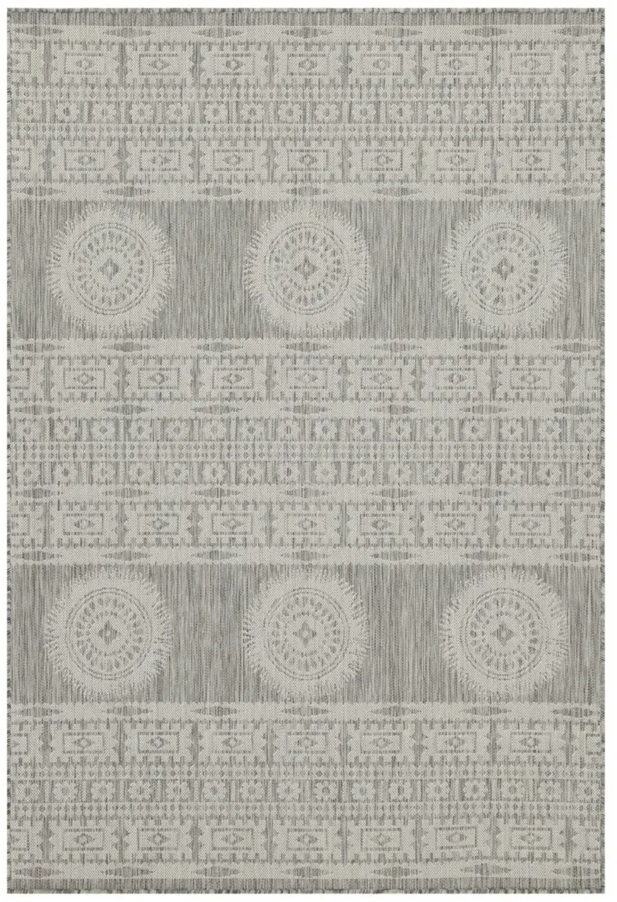 Sunshine - 5'3" X 7'3" Indoor, Outdoor Area Rug Polypropylene - Silver