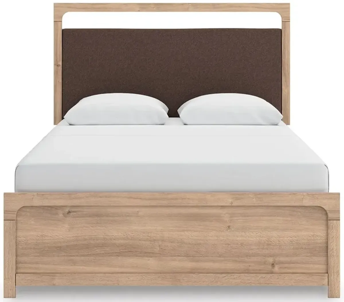 Kinlanni - Queen Upholstered Panel Bed - Tan