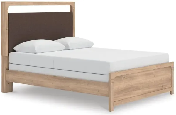 Kinlanni - Queen Upholstered Panel Bed - Tan