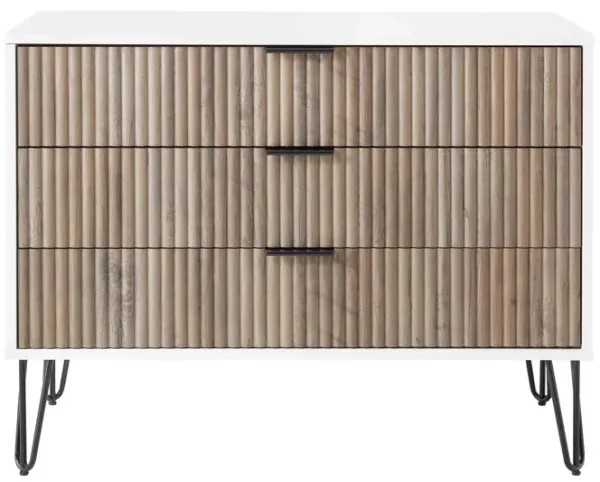 Dumbo - Fluted Dresser - Gray / White