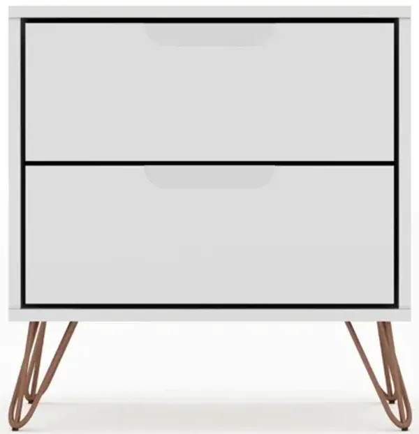 Rockefeller - Nightstand With 2 Drawers - White
