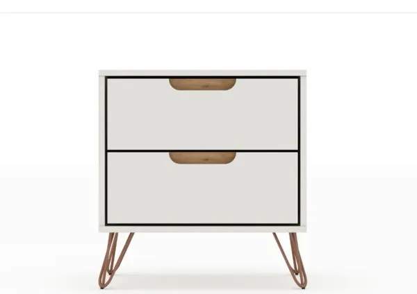 Rockefeller - Nightstand With 2 Drawers - Off White