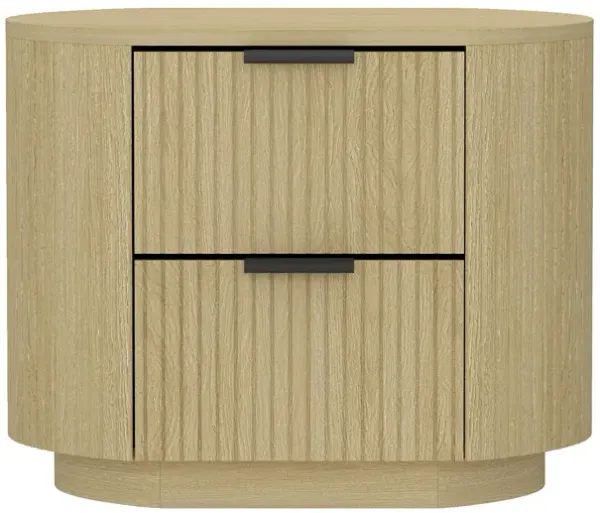 Olivia - Nightstand With 2 Drawers - Oak